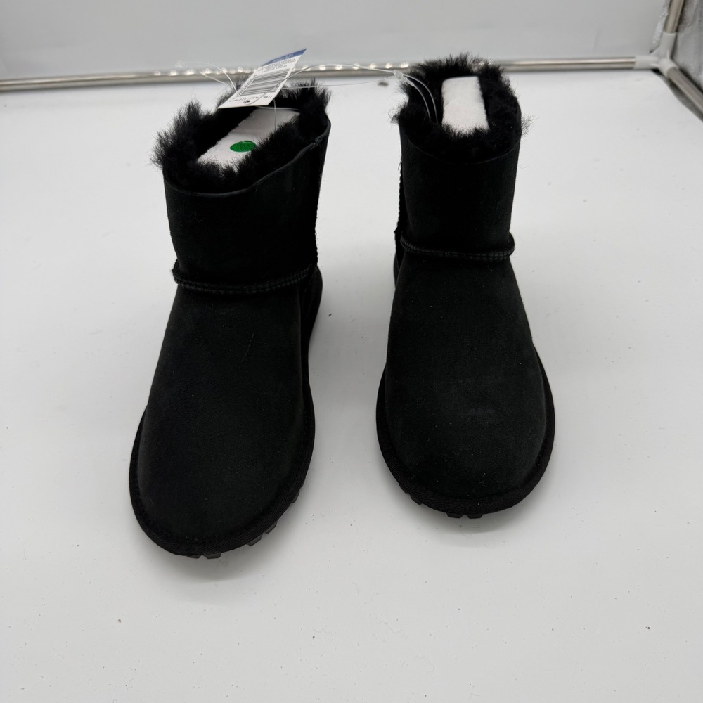 Kirkland Signature‎ Kids Black Shearling Suede Boots Size 3 7771011 NEW